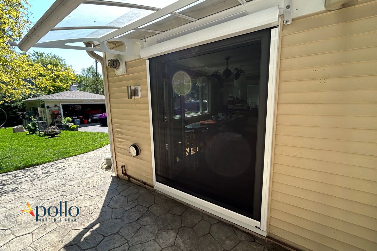 Apollo Power Shade For French Doors Full View.